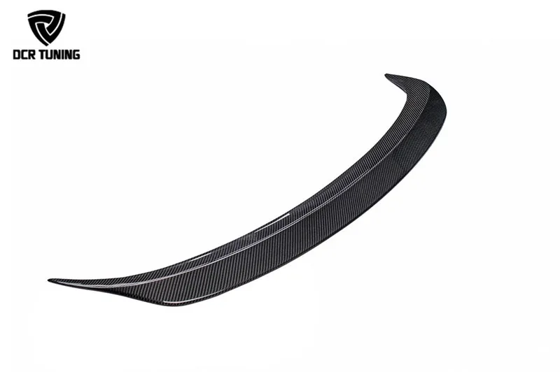 Car Styling For Tesla Model X Carbon Fiber Car Spoiler Rear Weave Racing Wing Trunk Gloss Black    2016 - UP (4)