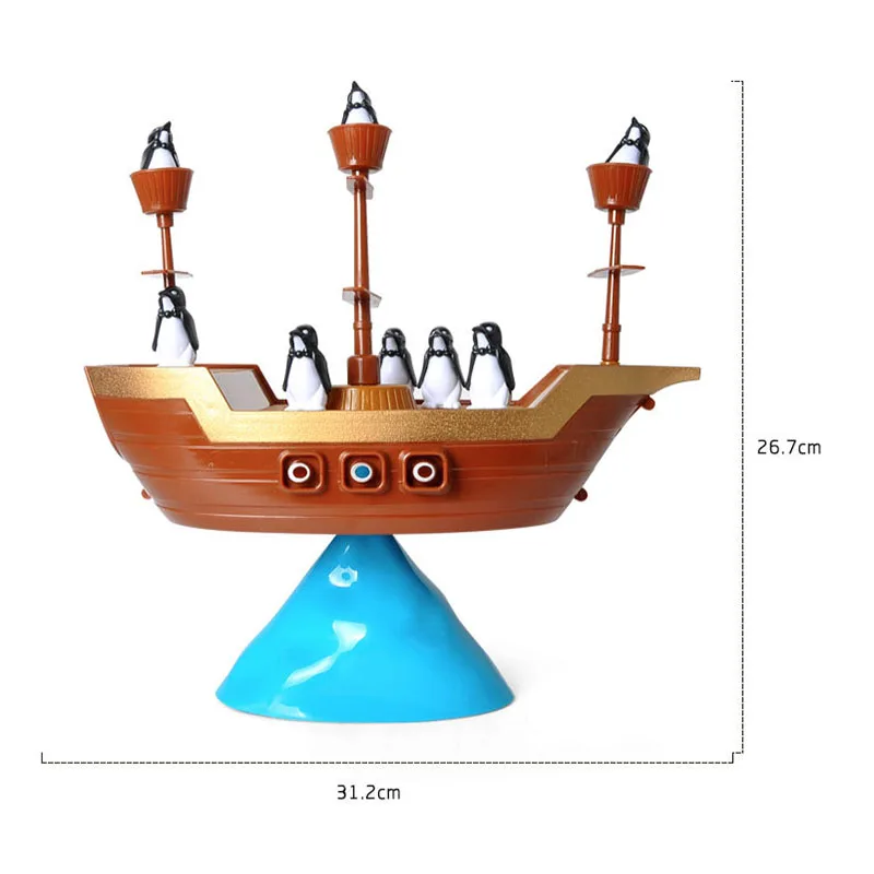 Пингвин пиратский корабль баланс семья родитель-ребенок Взаимодействие дети настольная игра детские развивающие игрушки