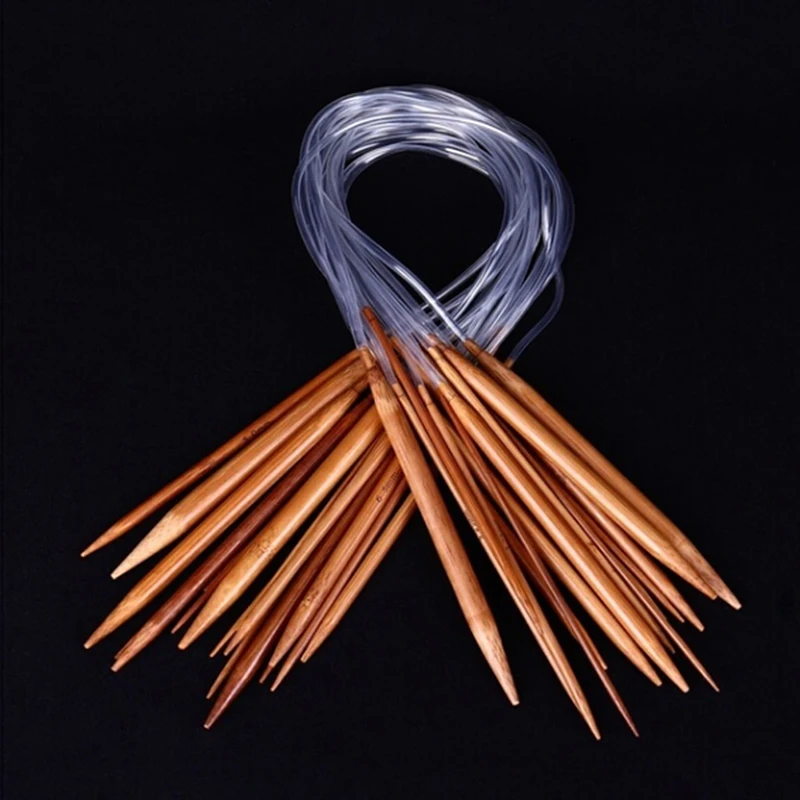 18 шт. спицы для вязания, размер 2-10 мм, карбоновый деревянный вязаный крючок для вязания крючком, толстый свитер, спицы для вязания, ковровое кольцо, инструменты