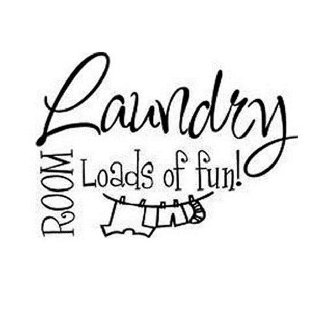 Black Pvc Removable Laundry Room Wall Decorative Sticker Wallpaper Black Pvc Removable Laundry Room Wall Decorative Sticker Wallpaper Lettering E Craft Work Art