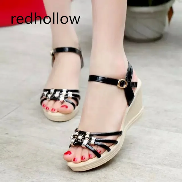 

Summer Women Sandals Platform Wedges High Heels Beach Sandals Open Toe Women Casual Shoes Ladies Gladiator Ankle Strap Sandals