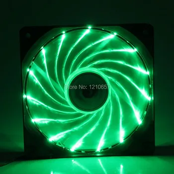 

2PCS Lot GDT 12025 12v 4Pin DC Green Light 120MM 12cm 120mm x 120mm x 25mm PC Comptuer LED Cooling Fan