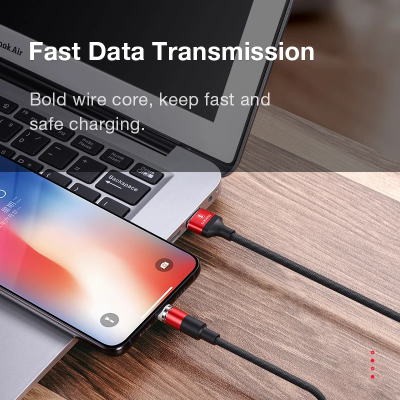Магнитный usb-кабель SANLEPUS, 3 А, быстрая зарядка, Micro type C, зарядное устройство для iPhone xr 8 plus, samsung, xiaomi, Android