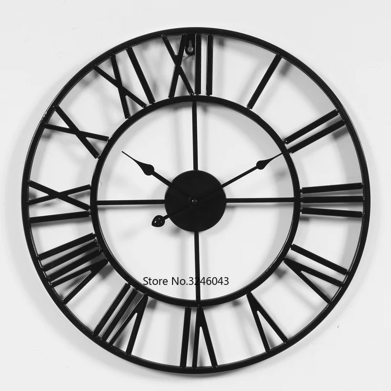  Modern minimalist wall clock Nordic living room wrought iron creative clock American fashion home b - 32965976958