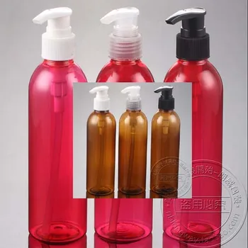 

free shipping Capacity 250ml 20pcs/lot Wholesale Round shoulder screw pump bottle,plastic bottle