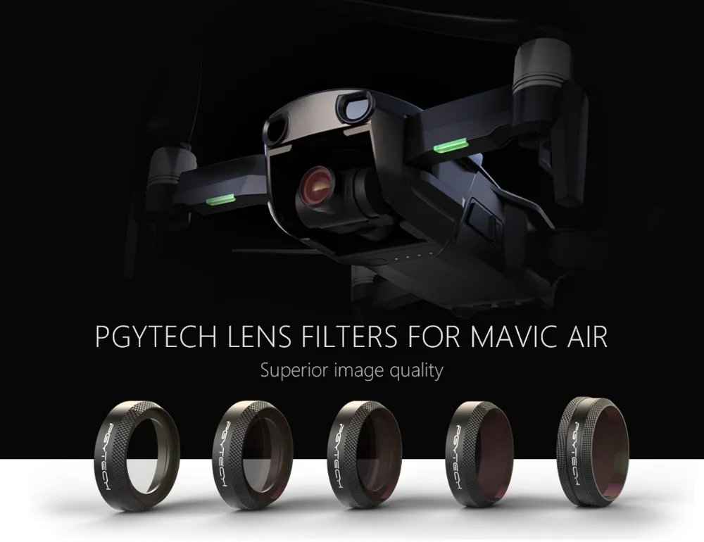 PGYTECH УФ фильтр для DJI MAVIC Air фильтры для объективов CPL ND4 ND8 ND16 ND32 Камера фильтр для объектива DJI Mavic Air drone аксессуары