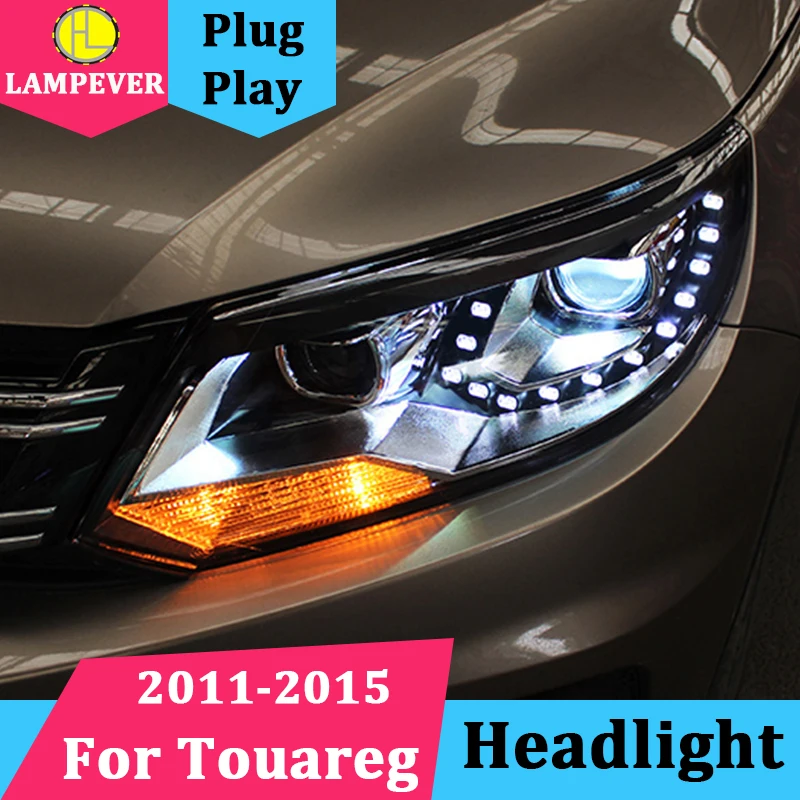 Фары головного света Lampever для VW Touareg 2011 2015 фары светодиодный ные ДХО линзы