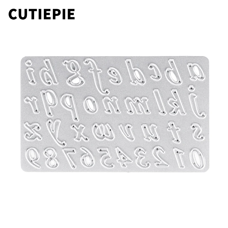 

Letters and Numbers Metal Cutting Dies for Scrapbooking Embossing Folder Stencil DIY Photo Album Template Decorative Supplies