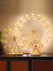 Veilleuse de nuit en fer pour enfants, artisanat, design nordique pour cadeau de noël, luminaire pour décoration intérieure, salon, chambre à coucher ► Photo 1/5
