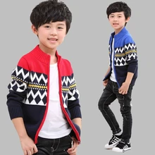 2016Children Boys Cardigan Sweater Coat Hedging High Collar Knitted Shirt Cuhk Children Clothes Fall Winter Sweater Clothes AS31