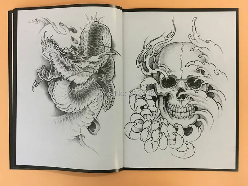 Бесплатная доставка 40 страниц книга для татуировок в восточном стиле набросков