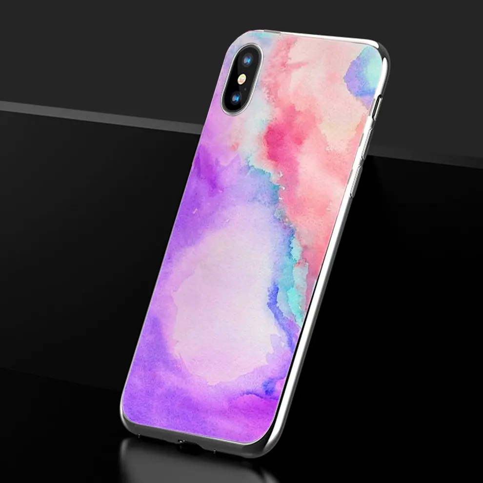 5 Pcs Fashion Graffiti Phone Case Protective Shell Color Printing Colored Drawing TPU Cover For iPhone X |