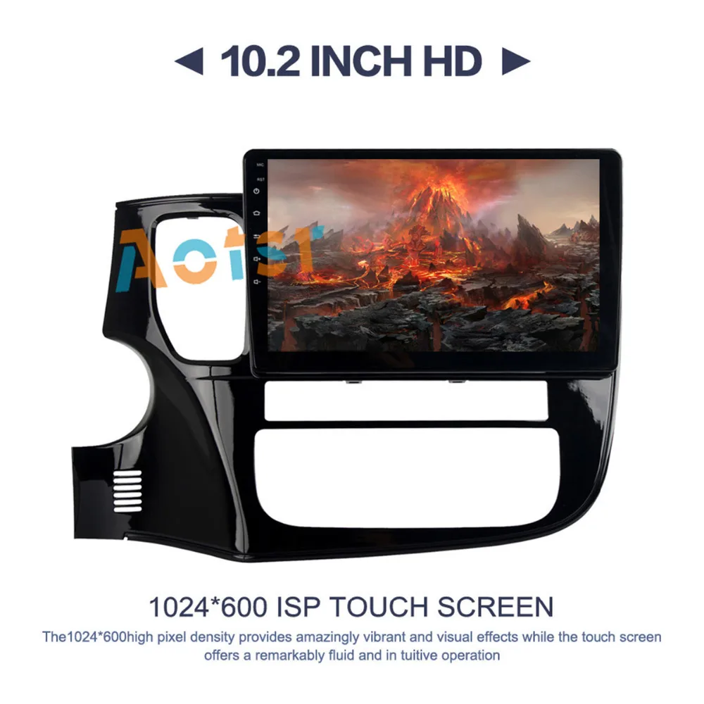 Best top quality 10.2"Android 8.0 tape recorder Car DVD GPS for MITSUBISHI OUTLANDER 2014-2017 headunit video player Radio Stereo rds 2