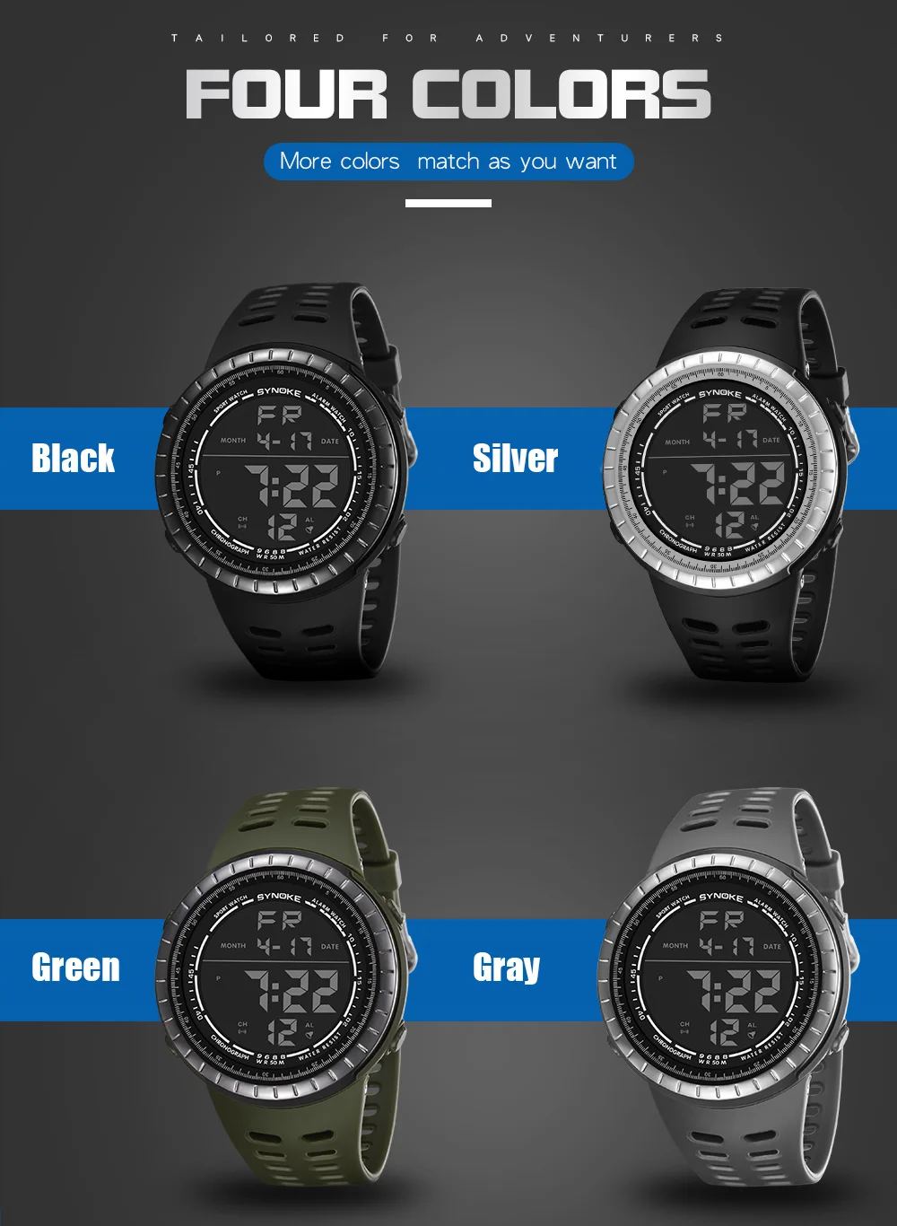 Relogio Masculino Men Watch LED Military Waterproof Digital Wrist Watch Sports Electronics Watches Male Clock With Box Horloges