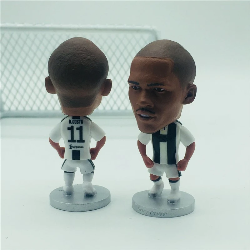 Soccerwe Футбольная звезда Кукла JUV # Дуглас Кошта Статуэтка Статуя белый черный