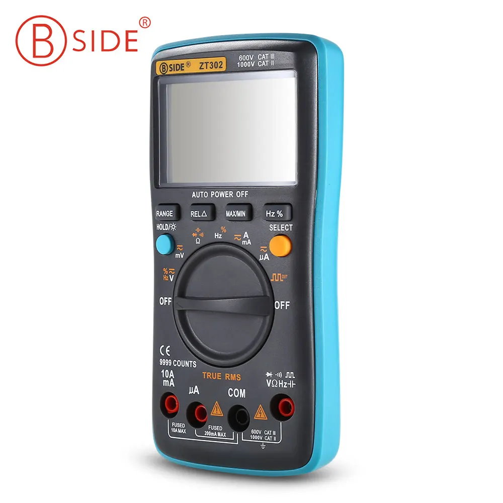 

BSIDE ZT302 Portable Handheld Digital Multimeter 9999 Counts LED Backlight Large LCD Display Electrical Test Diagnostic Machine
