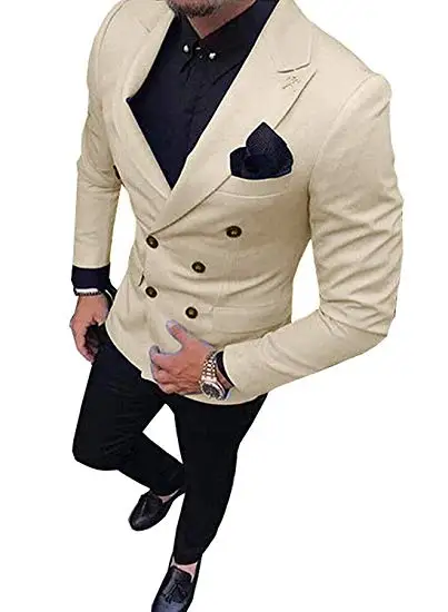 Trajes de doble botonadura para hombre, trajes de boda de 2 piezas,  esmoquin colorido a elección, Terno Masculino ajustado (chaqueta +  pantalón)|Trajes| - AliExpress