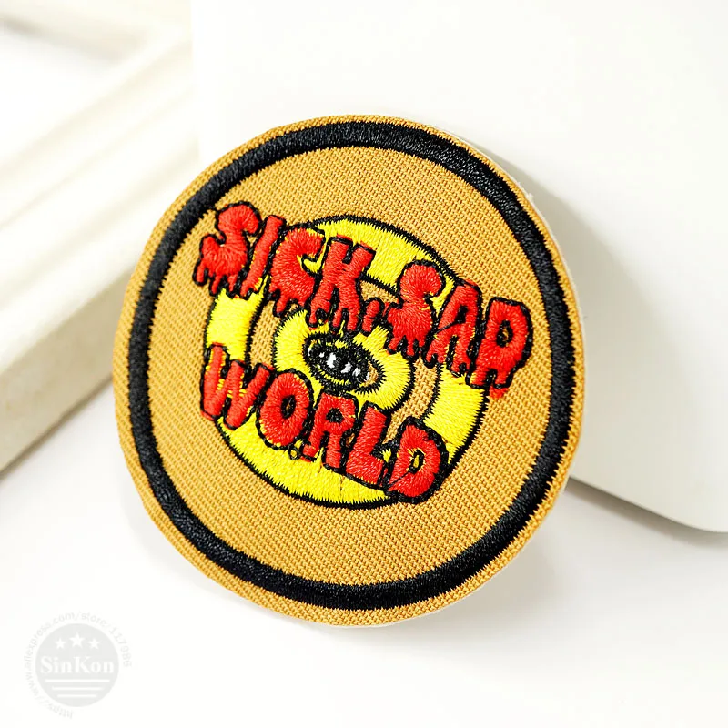 Пластырь тканевый с вышивкой лекарственный мир (Размер: 6 2x6 2 см)|iron on kids|iron oncloth patch