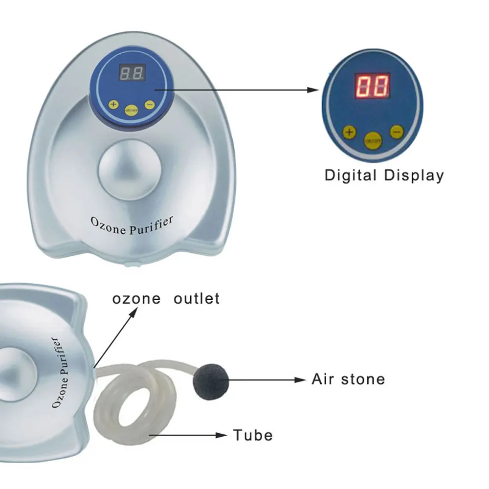 Озонатор очиститель воздуха и воды домашний генератор озона стиральная комната дезодорант стерилизация воздуха цифровой синхронизации
