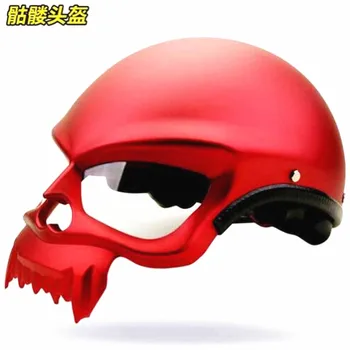 

(1pc&8colors) 2017 New Arrival Motorcycle Skull Style Helmet Vintage Retro Motorbike Half Helmets Capacete Cascos Casque