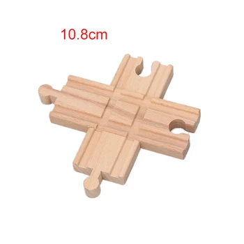 

10.8cm Cross Track 2pcs/set Wooden Train Track Set Toy Railway Train Accessories Educational Blocks Toys bloques de construccion