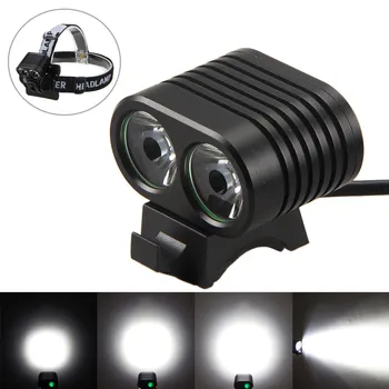

MUQGEW New 8000Lumen 2x CREE XM-L2 LED Bicycle Lamp Bicycle Bike Head Headlight+ Rear light 8.4V Battery Drop Shipping