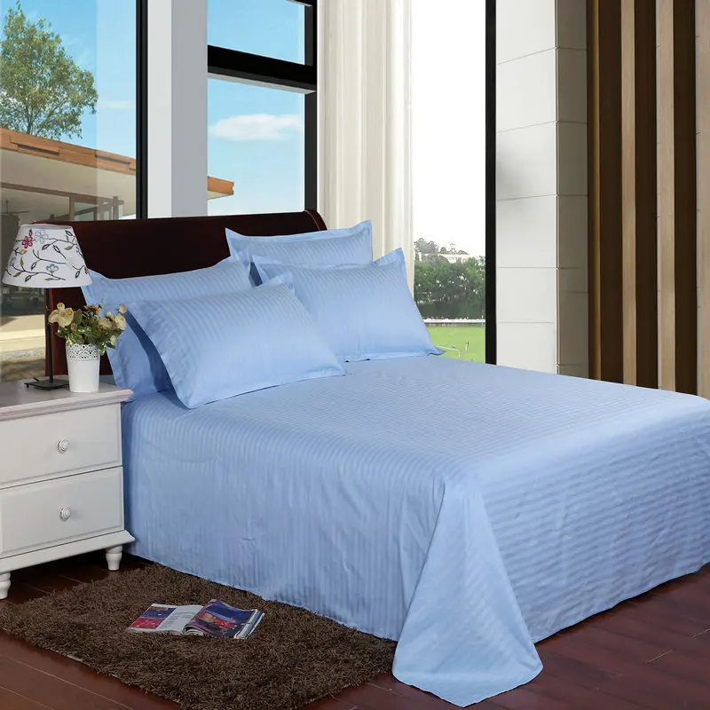  Hotel bedding white bed sheet 100% Cotton Solid color Flat sheet
