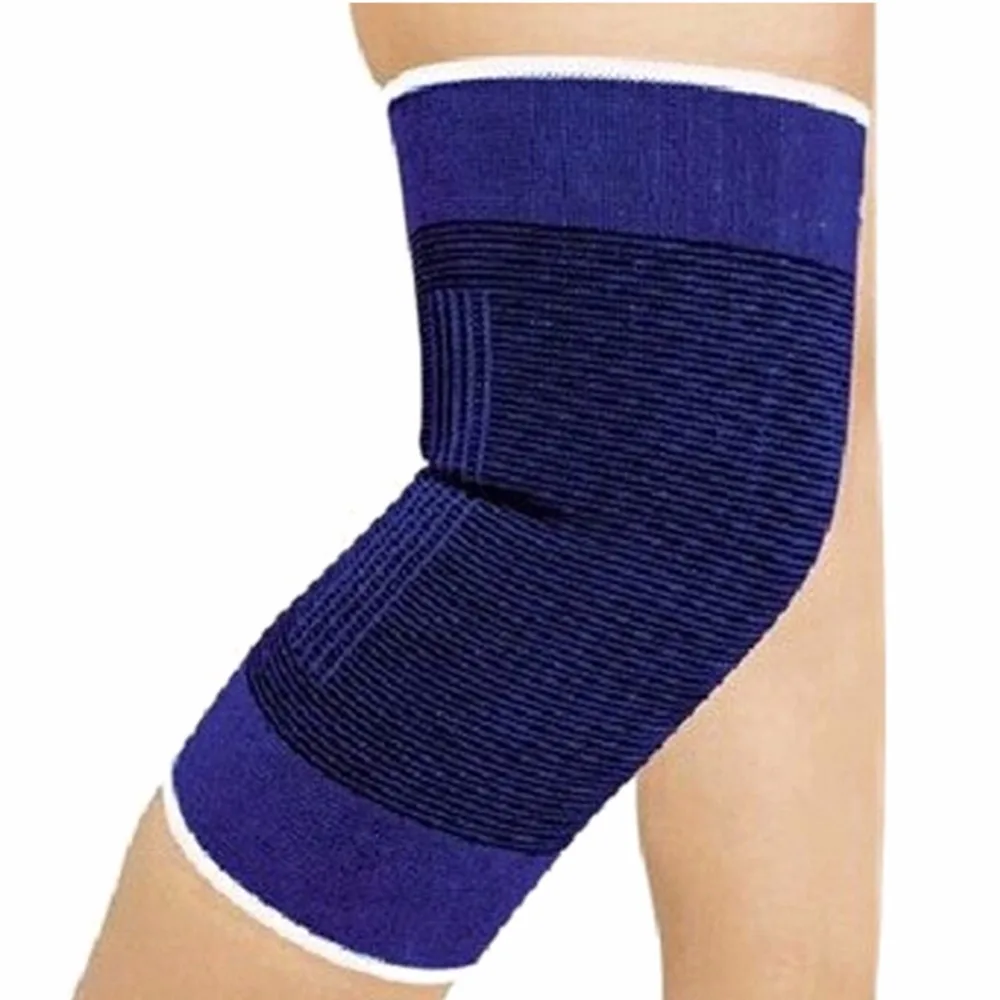 1Pair Elasticated Knee Blue Knee Pads Knee Support Brace Leg Arthritis