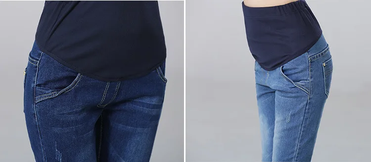 Новая распродажа джинсы для беременных Для женщин беременных брюки опорой живота леггинсы брюки Одежда для беременных Беременность Костюмы