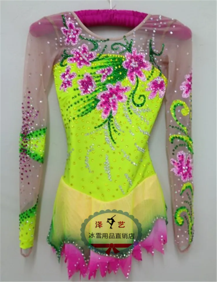 

Girls Custom Figure Skating Dresses Graceful New Brand Ice Skating Dresses For Competition DR4113