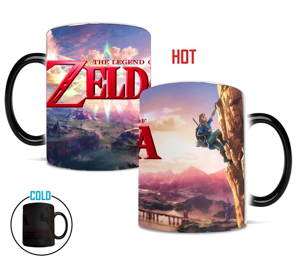 Zelda breath of the wild coffee mug 11oz heat sensitive milk Mugs Color