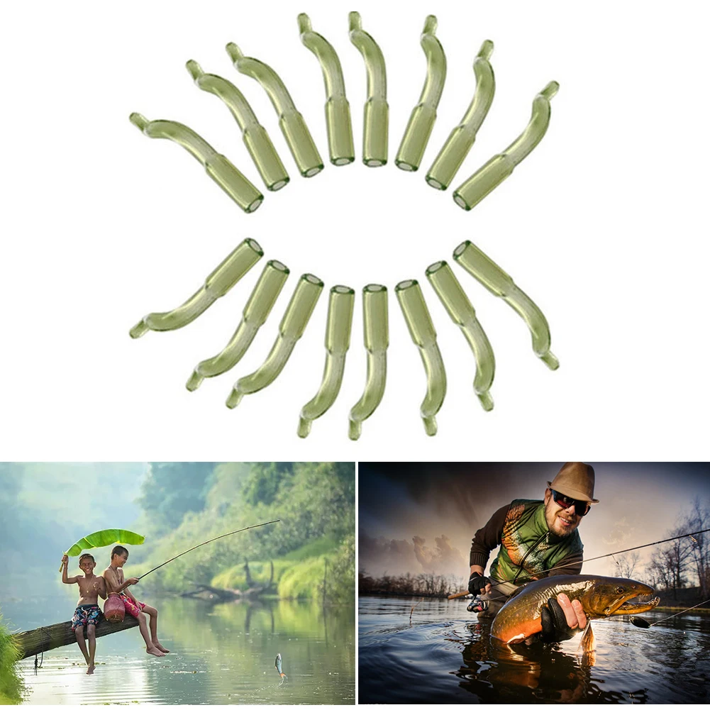 

50pcs/pack Fishing Accessories Swivel Soft Terminal Catch Carp Hook Sleeve Tube Tackle Aligner Outdoor PE Rig Durable Tool