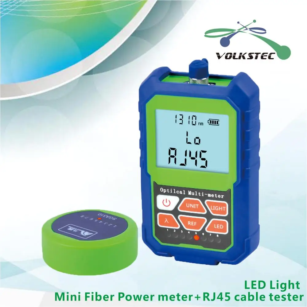 

LED light Mini fiber optic power meter mx7b -50~+20dBm with RJ45 Cable tester