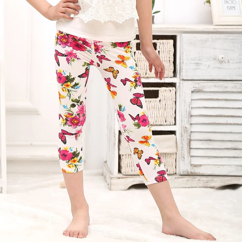 Популярные и новые леггинсы для девочек летние корейские разноцветные эластичные молочные шелковые дышащие штаны, леггинсы