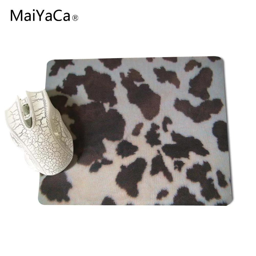 Maiyaca корова Мех животных резиновая Мышь Pad стол Коврики 18*22 см и 25*29 см - Цвет: for Size 25x29cm