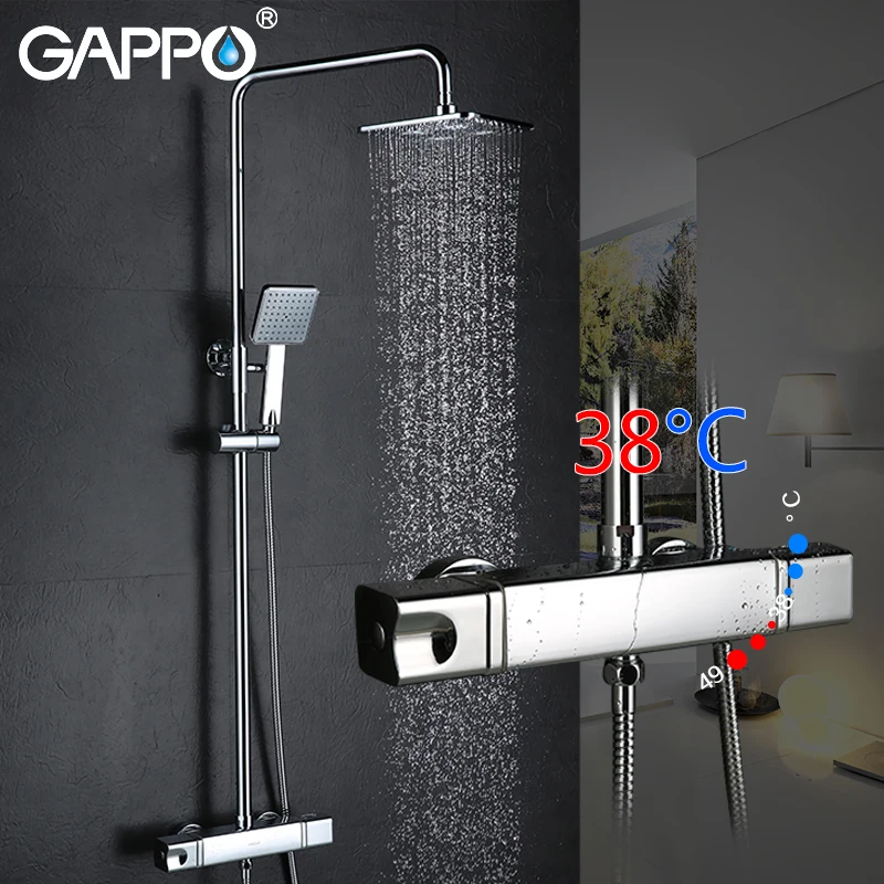 

GAPPO shower faucet sanitary ware suit bathroom mixer tap bath faucet Waterfall Bathtub taps bath shower thermostatic faucet