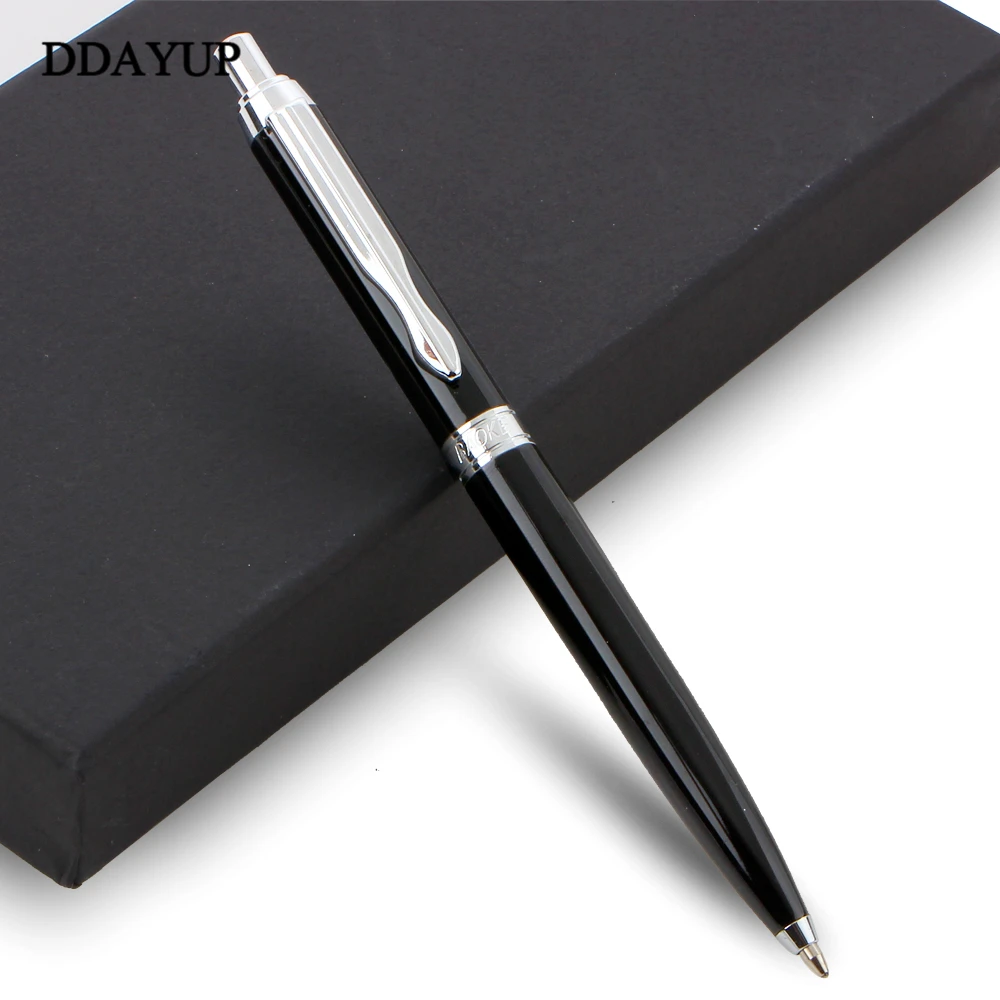 Metal Gel Pen Rotating Metal Old Oil Pen Black Ink Gel Pen for writing
