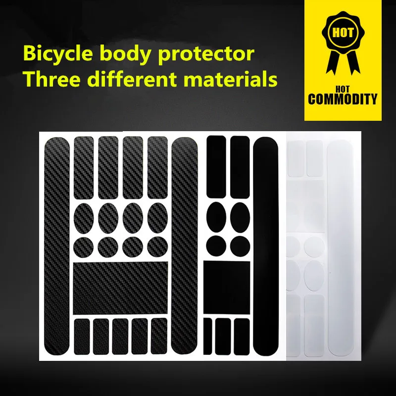

Mountain Bike Protect Chain Stickers Road Folding Bicycle Frame Front Fork Protective Film Anti-scratch Leather Sticker