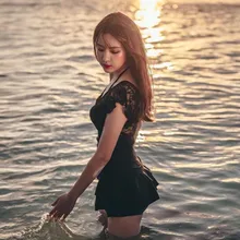 Женский сексуальный кружевной купальник, черный слитный купальник, летний Боди, купальники, пляжная одежда, женский купальный костюм, купальные костюмы