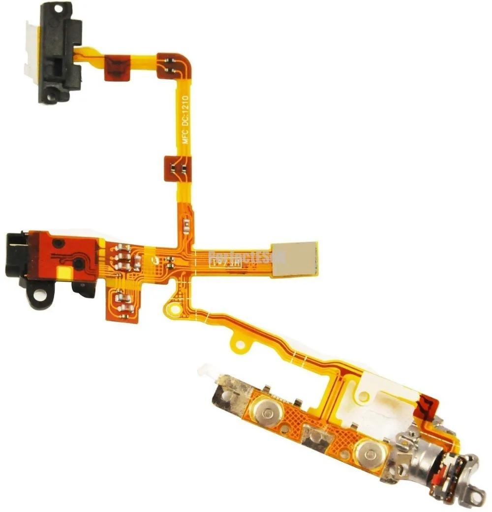 20pcs lot Original welding Headphone Audio Jack Flex Cable Ribbon For iPhone 3G 3GS Power Volume side button Black and white