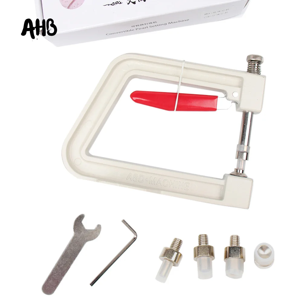 

AHB Manual Nailed Bead Machine Clothing Manual Pearl Cap Bead Rivet Craft for DIY Repair Knitting Lace Hat Hair Tools