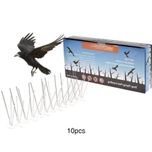 10Pcs 3m Plastic Steel Bird Spikes Eco-Friendly Anti Pigeon Nail Bird Deterrent Tool For Pigeons Owl Small Birds Fence