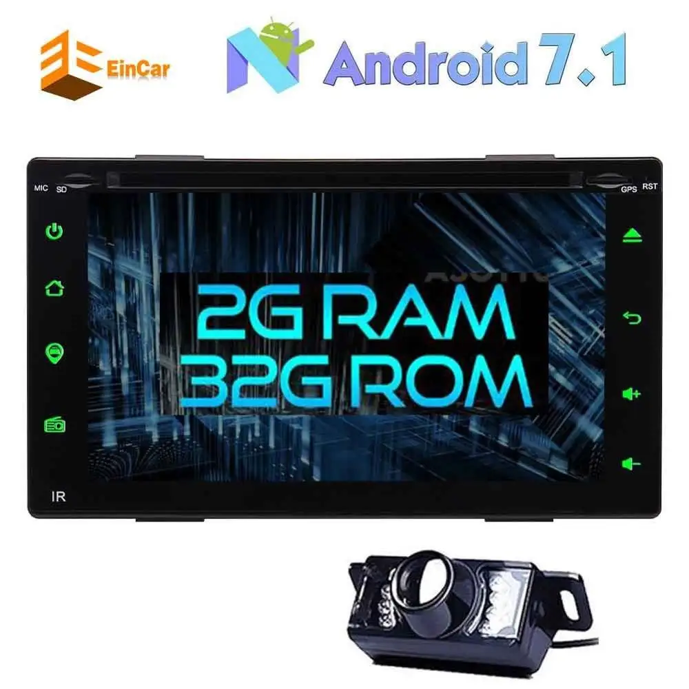 

Back Camera+Android 7.1 Car Stereo 2Din 6.2'' Car DVD Player In Dash GPS Navigation Bluetooth Steering Wheel/OBD2/WiFi/FM Radio