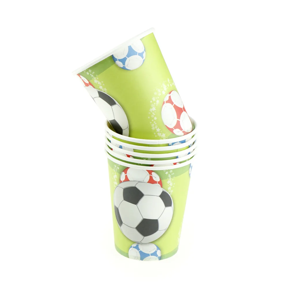 Football paper glass football cups kids birthday wedding party supplies