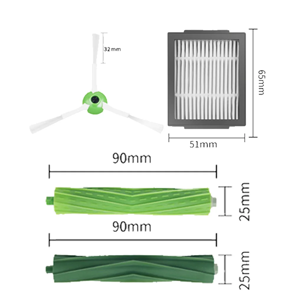 Роликовая щетка фильтр боковая щетка наборы для iRobot Roomba i7 i7+/i7 Plus E5 E6 E7 Запчасти для пылесоса