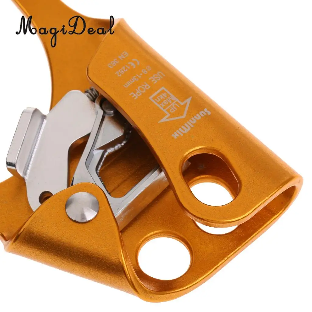 20x9cm 4KN Rescue Outdoor Climbing Gold Right Hand Ascender for 8-13mm Rope Caving Engineering Accessories