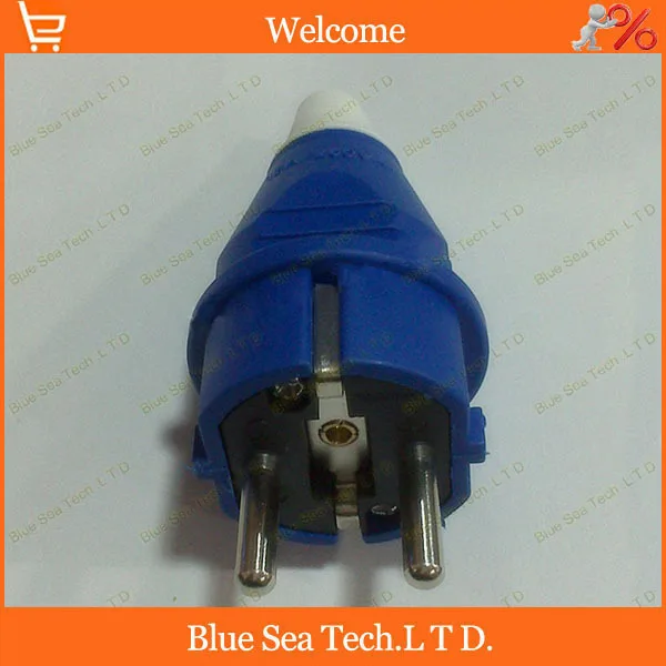 

Free Shipping 2pcs E-012 AC 250V 16A IP44,EN,EU,DIN Waterproof Rewirable plug Power Cord Connector Replacement plug Blue