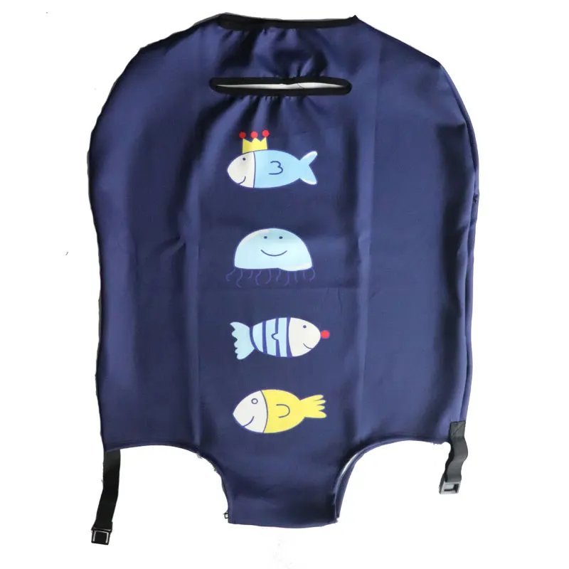 Защитный чехол для багажа TRIPNUO из эластичной ткани с картой мира, Suitable18-32 дюймов, чехол на колесиках, чехол для костюма, аксессуары для путешествий - Цвет: T2204