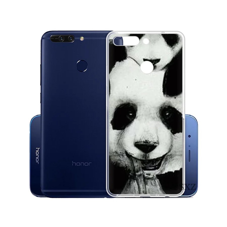 Наброски панда чехол для телефона Huawei Honor 6A 7A 7C 6C 7X Pro 8 8X 9 10 Lite Play|Чехлы-накладки| |