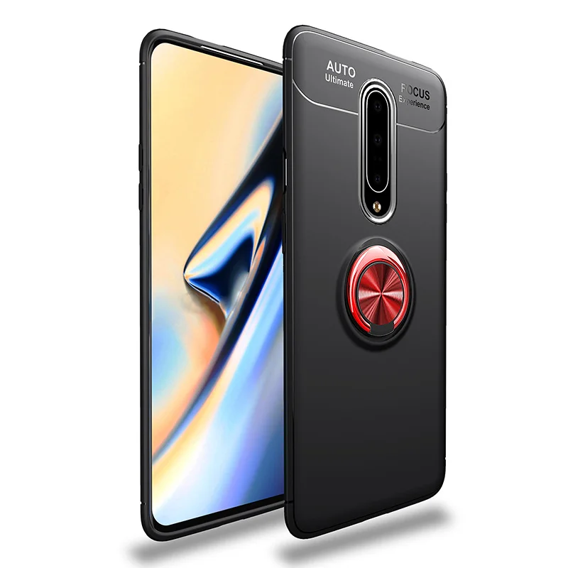 For Oneplus 7 Pro Case Oneplus7 5g Ring Holder Soft Matte Silicone Back